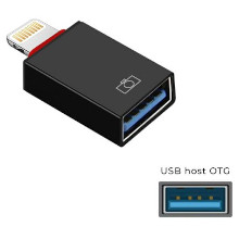 ADATTATORE DA LIGHTNING A USB NERO