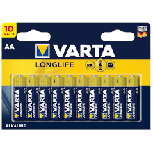 VARTA BATTERIE LONGLIFE AA BLISTER 10 PEZZI (MEGAPACK)