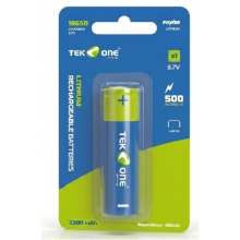 BATTERIA A LITIO 18650 RICARICABILE 3.7V 2200MAH TESTA PIATTA