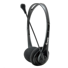 CUFFIE CON MICROFONO REGOLABILE EQUIP 1 X JACK 3.5MM CAVO 2M