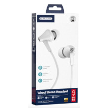 CUFFIE JELLICO IN-EAR CON MICROFONO CT-22 BIANCHE