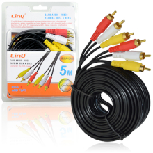 CAVO RCA AUDIO VIDEO 3X 2 AUDIO 1 VIDEO 5M