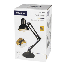 LAMPADA DA TAVOLO REGOLABILE E27 LB-09 NERA