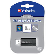 PENDRIVE RETRAIBILE 2.0 VERBATIM STORE N GO 8 GB PINSTRIPE