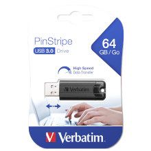 PENDRIVE VERBATIM PINSTRIPE 64 GB USB 3.0