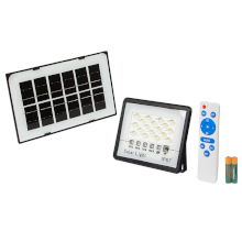 FARETTO SOLARE CON SENSORE CREPUSCOLARE E TELECOMANDO 30W