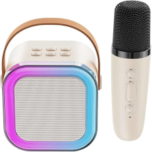 KIT KARAOKE CON CASSA E MICROFONO LUCI RGB COLORI VARI