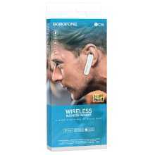 AURICOLARE BLUETOOTH BOROFONE BC36 LUCKY BIANCO