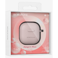 AURICOLARI BLUETOOTH BOROFONE BW29 CHARM BIANCHI CON CUSTODIA ROSA