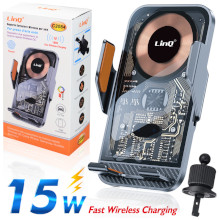 SUPPORTO DA AUTO PER SMARTPHONE CON RICARICA WIRELESS 15W