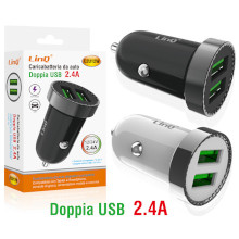 CARICABATTERIA DA AUTO CON 2X USB 2.4A