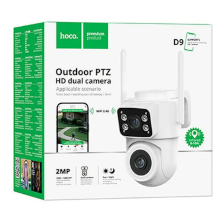 VIDEOCAMERA HOCO D9 WI-FI DA ESTERNO CON DOPPIO OBIETTIVO 2MP BIANCA