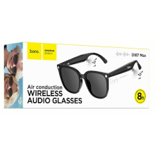 OCCHIALI DA SOLE SMART HOCO DI87 CON AUDIO BLUETOOTH E CONDUZIONE AEREA NERI