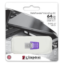 PENDRIVE USB KINGSTON 64GB DUAL USB-A+USB-C