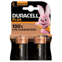 BATTERIE DURACELL PLUS MEZZA TORCIA C 100% BL2