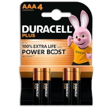 BATTERIE DURACELL PLUS POWER BOOST AAA 150% BL4