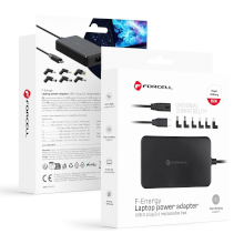 ALIMENTATORE UNIVERSALE PER LAPTOP FORCELL 65W CON PORTA USB-C E 6 CONNETTORI