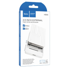 BOX ESTERNO HOCO HB55 PER HDD E SSD 2.5 SATA USB 3.0 MICRO-B BIANCO