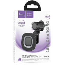 SUPPORTO PER GRIGLIA AR. COND. AUTO HOCO HW30 CON RICARICA INDUTTIVA 15W NERO