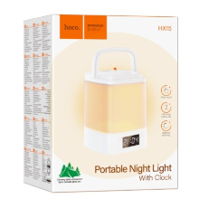 OROLOGIO DIGITALE PORTATILE HOCO HX15 CON MANIGLIA E LUCE NOTTURNA BIANCO