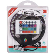 STRISCIA LED RGB 5V 3M CON CAVO USB E TELECOMANDO