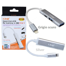 ADATTATORE LIGHTNING OTG 2 USB + RICARICA