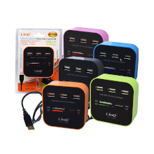 LETTORE DI SCHEDE + COMBO HUB A 3USB