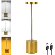 LAMPADA LED TOUCH RICARICABILE ORO 34X8CM