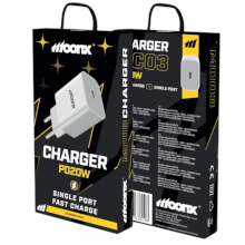 CARICABATTERIA TYPE-C MOONX MC03 PD 20W BIANCO