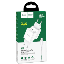 CARICABATTERIA HOCO N2 USB CON CAVO LIGHTNING BIANCO