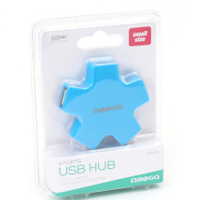 HUB COMPATTO USB 2.0 4 PORTE BLU