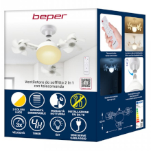 VENTILATORE DA SOFFITTO 2 IN 1 CON TELECOMANDO 30W