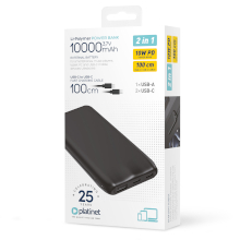 POWER BANK 10000MAH 2X USB-C 1X USB-A 10W NERO