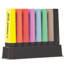 SET DA SCRIVANIA EVIDENZIATORI STABILO BOSS 8PZ ORIGINAL + PASTEL + NATURE