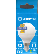 SHANYAO LAMPADINA LED G45 SFERA E14 4W 6400K LUCE FREDDA