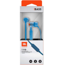 AURICOLARI CON MICROFONO IN-EAR JBL T110 BASS BLU