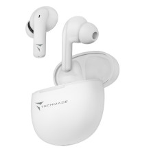 AURICOLARI TECHMADE EARBUDS DOPPIO MICROFONO COLORE BIANCO