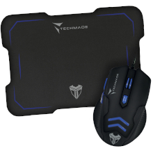 MOUSE USB + MOUSEPAD GAMING TM-M016 BLU