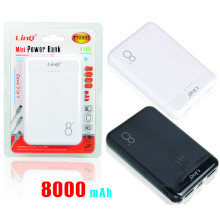 POWER BANK MINI 8000 MAH BIANCO-NERO