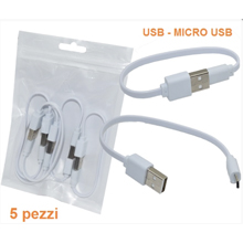 CAVO RICARICA USB-MICRO USB - 5 PEZZI