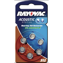 VARTA RAYOVAC MOD.312 1,4V BLISTER 6PZ