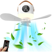 VENTILATORE PORTATILE DA SOFFITTO CON MANIGLIA 3600MAH BIANCO