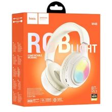 CUFFIE WIRELESS BLUETOOTH HOCO W48 CON LUCI RGB BIANCHE