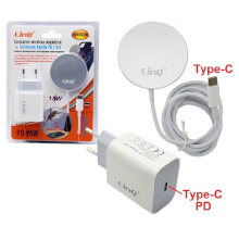 CARICABATTERIA WIRELESS MAGNETICO 15W+ CARICABATTERIA TYPE-C PD 20W